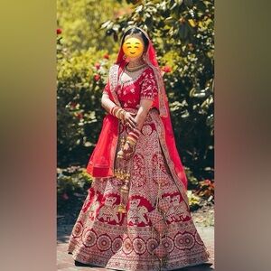 Beautiful Rani Pink Bridal Lehenga